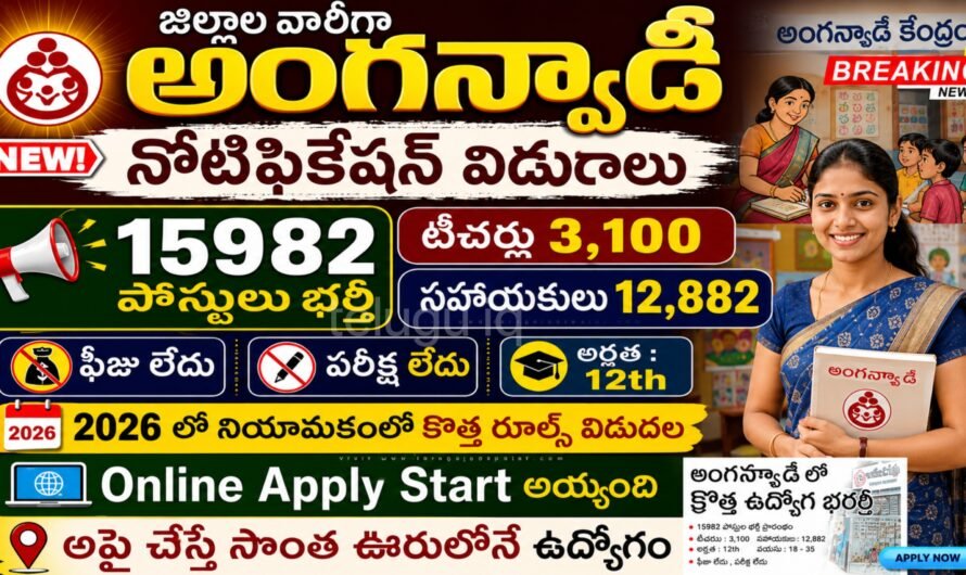 తెలంగాణలో 125 అంగన్వాడీ టీచర్ ఉద్యోగాలు.. ఇంటర్ అర్హతతో మహిళలకు అవకాశం, సెప్టెంబర్ 10 చివరి తేదీ