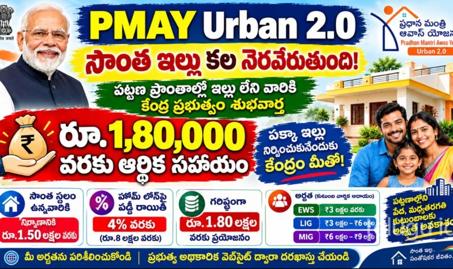 PMAY Urban 2.0: సొంత ఇల్లు లేని వారికి కేంద్రం గుడ్ న్యూస్.. రూ.1.80 లక్షల వరకు ప్రయోజనం!